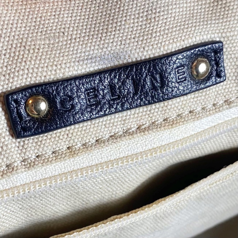 Celine Logo & Carriage Coated Canvas Tote - Picture 8 of 10